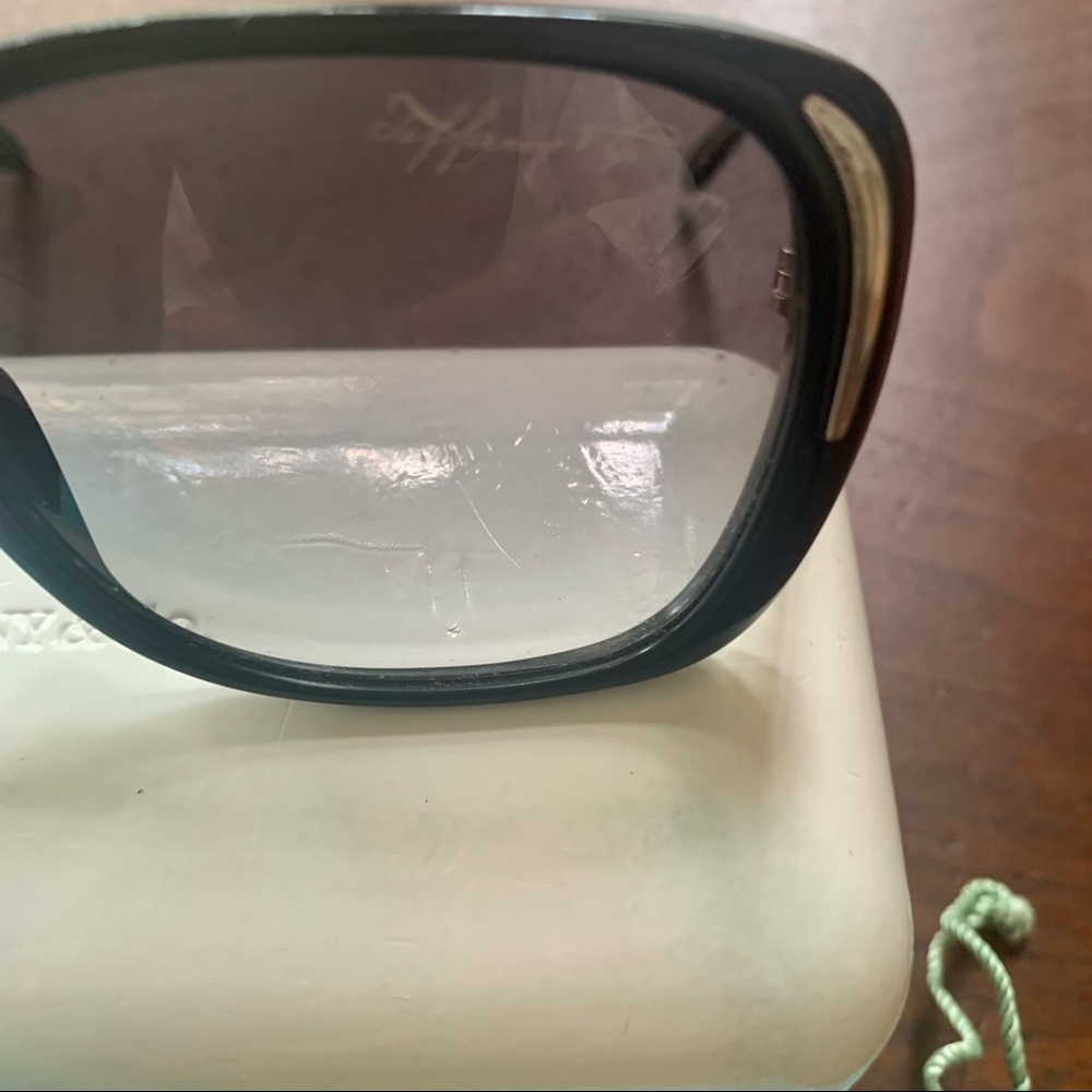 Tiffany & Co (Sterling Silver details) Black Sunglasses.